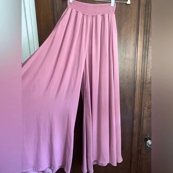 Misa Los Angeles Blush Pink Pilar Wide Leg Pants Women Size XS, S, M - Picture 5 of 11